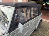VW Kübel Steckfenster STOFF schwarz
