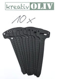 10 x Wolf Verdecklasche Schwarz BW